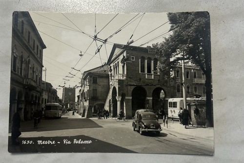 Cartolina mestre via palazzo - mestre,