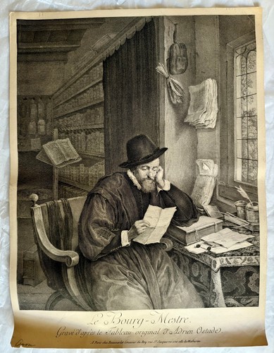 1700s copperplate engraving - engraving, le